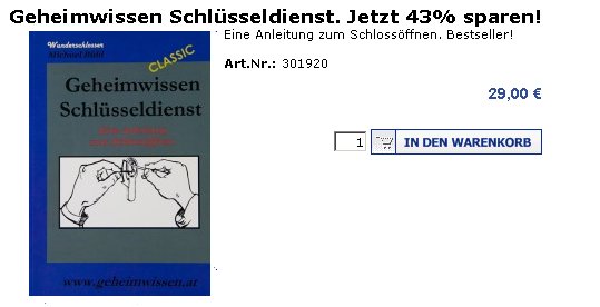 Cover Geheimwissen Schl�sseldienst