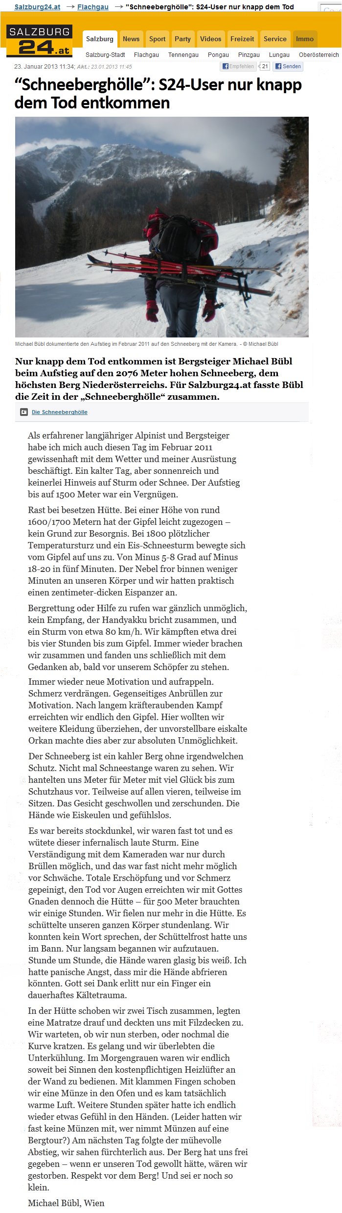 salzburg24, Schneeberghlle