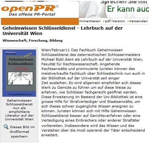 Geheimwissen, Uni Wien