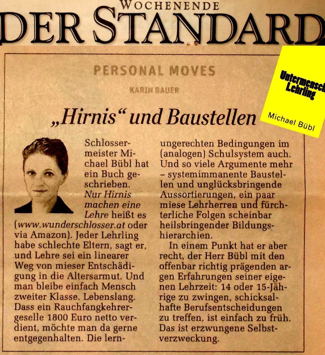 Der Standard, Lehrling